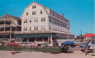 Featured is a postcard image of the Majestic Hotel at Boardwalk and 7th in Ocean City, Maryland (the heart of the DelMarVa Peninsula), circa 1958.  The original postally used card is for sale in The unltd.com Store.